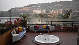 Lavasa Lake View - Lake-Side-_-Lake-View-open-wooden-Deck-Area-with-JacuzziSap-Pool